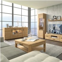 Corco Wooden 4 Doors Wide Sideboard In Grandson Oak