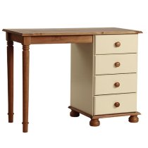 Copenham Wooden Dressing Table In Cream And Pine