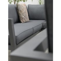 Colap Corner Sofa With Coffee Table And Armchair In Carbon Black