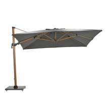 Hawo Deluxe Cantilever Parasol And Granite Base In Teak Effect