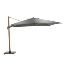 Hawo Deluxe Cantilever Parasol And Granite Base In Teak Effect