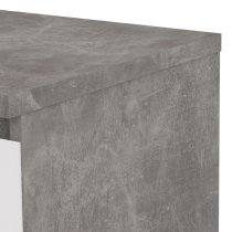 Nakou Gloss 1 Drawer 1 Shelf Bedside Cabinet In Concrete White