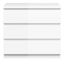 Nakou High Gloss Chest Of 3 Drawers In White