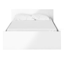 Nakou High Gloss Double Bed In White