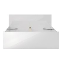 Nakou High Gloss Double Bed In White