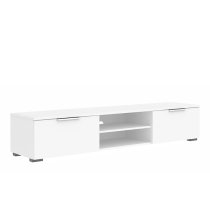 Matcher High Gloss 2 Drawers 2 Shelves TV Stand In White