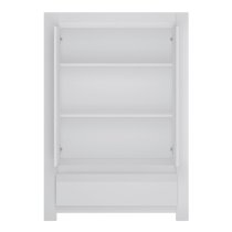 Neka Wooden 2 Doors 1 Drawer Storage Cabinet In Alpine White