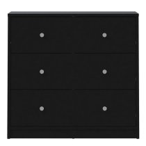 Maiton Wooden Chest Of 3 Drawers In Black