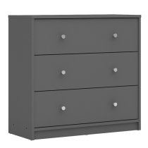 Maiton Wooden Chest Of 3 Drawers In Grey