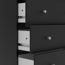 Maiton Wooden Chest Of 5 Drawers In Black