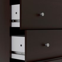 Maiton Wooden Chest Of 5 Drawers In Dark Walnut