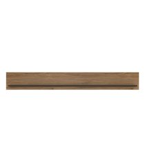 Brecon Wooden Small Wall Shelf In Walnut And Black