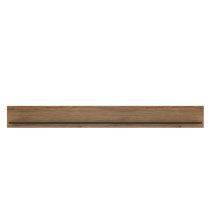 Brecon Wooden Large Wall Shelf In Walnut And Black