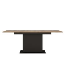 Brecon Wooden Extending Dining Table In Walnut And Black