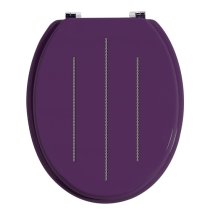 Kelant Wooden Diamante Toilet Seat In Purple