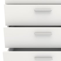 Perkin Wooden Chest Of Drawers In White With 5 Drawers