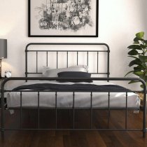 Wayne Metal Double Bed In Black