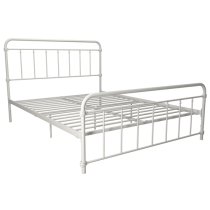 Wayne Metal Double Bed In White