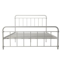 Wayne Metal Double Bed In White