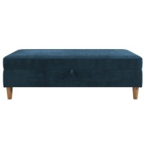 Hillsboro Chenille Fabric Storage Ottoman In Blue