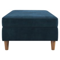 Hillsboro Chenille Fabric Storage Ottoman In Blue