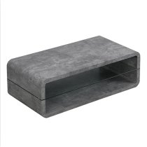 Xono Wooden Coffee Table With Shelf In Concrete Effect