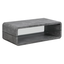 Xono Wooden Coffee Table With Shelf In Concrete Effect