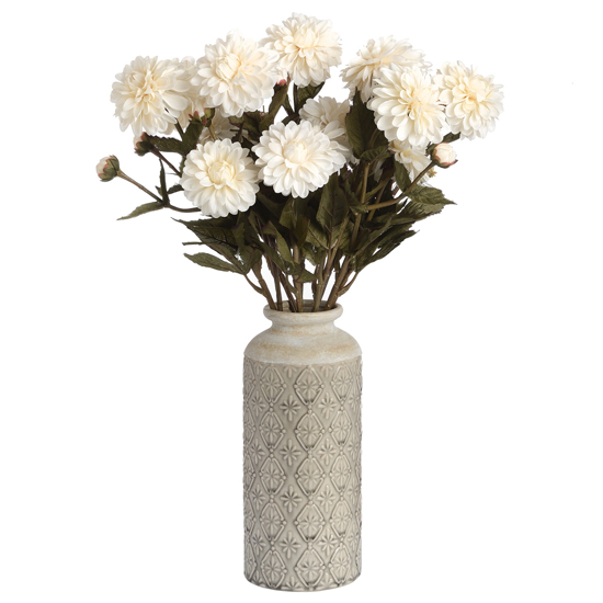 Neria Ceramic Large Decorative Vase In White