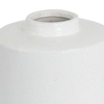 Areola Ceramic Cylindrical Decorative Vase In White