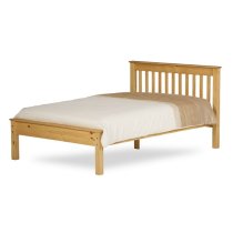 Celestas Wooden Small Double Bed In Waxed Pine