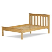 Celestas Wooden Small Double Bed In Waxed Pine