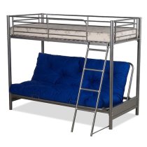 Awoka Futon Metal Bunk Bed In Silver