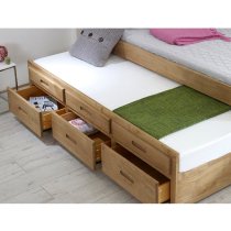 Captains Wooden Storage Single Bed With Guest Bed In Waxed Pine