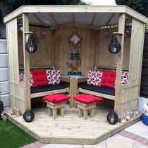 Fresta Wooden Occaisonal Seating Garden Room With Decking