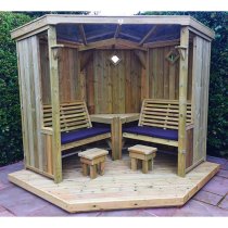 Fresta Wooden Occaisonal Seating Garden Room With Decking