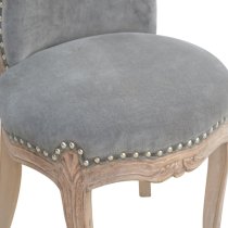 Cuzco Velvet Accent Chair In Grey And Sunbleach