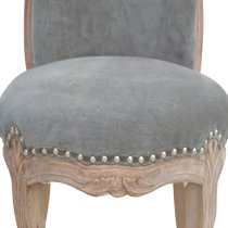 Cuzco Velvet Accent Chair In Grey And Sunbleach