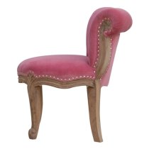 Cuzco Velvet Accent Chair In Pink And Sunbleach