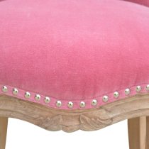 Cuzco Velvet Accent Chair In Pink And Sunbleach