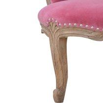 Cuzco Velvet Accent Chair In Pink And Sunbleach