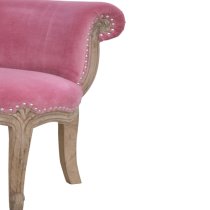 Cuzco Velvet Accent Chair In Pink And Sunbleach