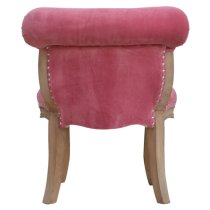 Cuzco Velvet Accent Chair In Pink And Sunbleach