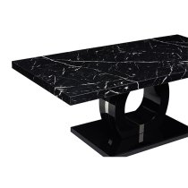 Halo High Gloss Coffee Table In Black And Milano Marble Effect