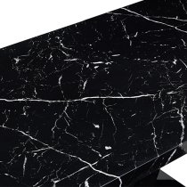 Halo High Gloss Coffee Table In Black And Milano Marble Effect