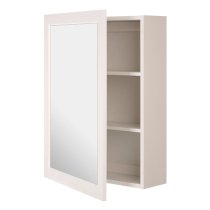 Zennor Mirrored Wall Cabinet In White With 2 Inner Shelves