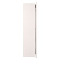 Zennor Mirrored Wall Cabinet In White With 2 Inner Shelves