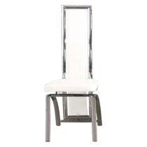 Axara Large Extending Grey Dining Table 6 Chicago White Chairs