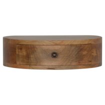 Lasix Wooden Circular Wall Hung Bedside Cabinet In Oak Ish