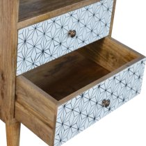 Prima Wooden Bedside Cabinet In Oak Ish With Open Slot