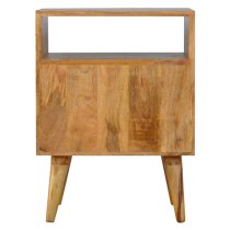 Prima Wooden Bedside Cabinet In Oak Ish With Open Slot